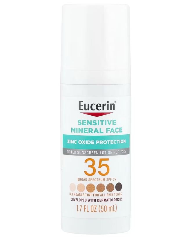 Eucerin Sun Tinted Sensitive Mineral Lotion SPF 35