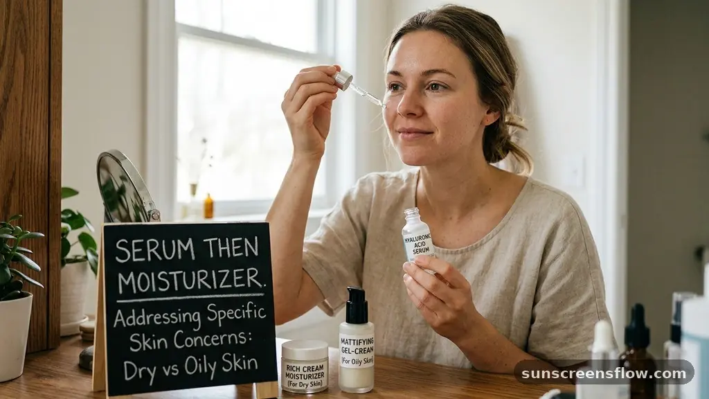 Addressing Specific Skin Concerns: Dry vs. Oily Skin - do you use serum before or after moisturizer