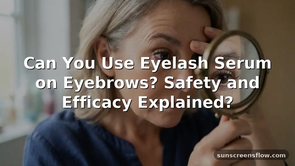 can you use eyelash serum on eyebrows