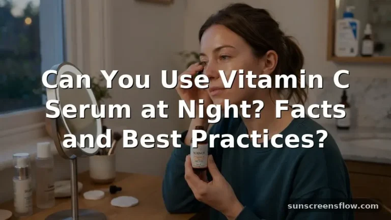 can you use vitamin c serum at night