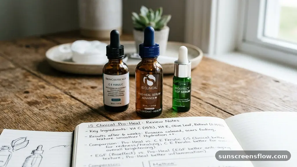 Comparison with Other Specialized Serums - is clinical pro-heal serum advance+ reviews