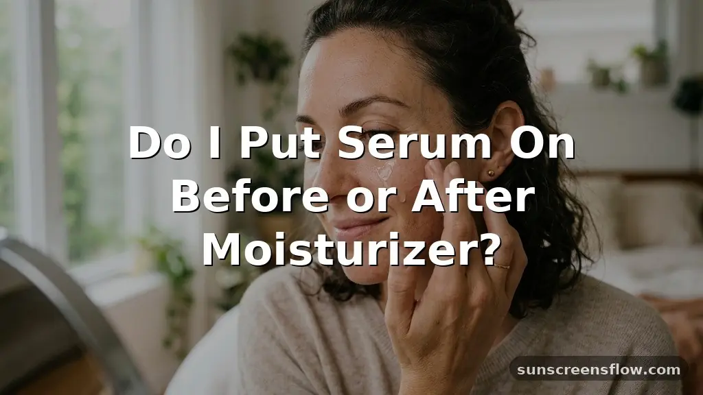 do i put serum on before or after moisturizer