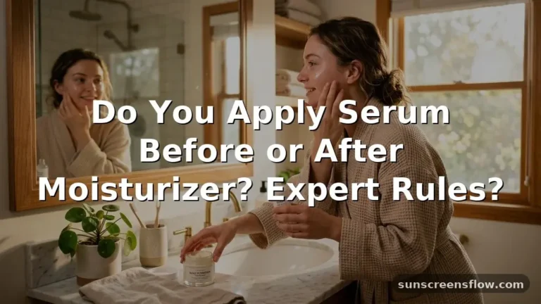 do you apply serum before or after moisturizer