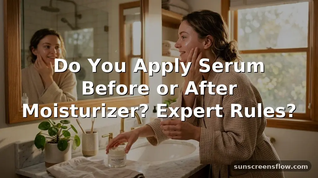 do you apply serum before or after moisturizer