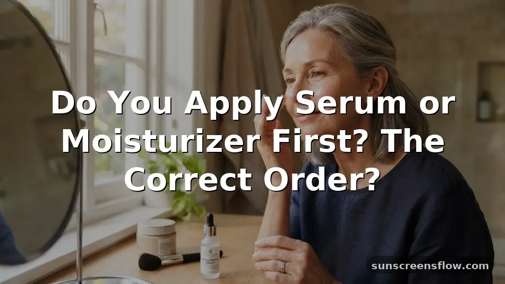 do you apply serum or moisturizer first