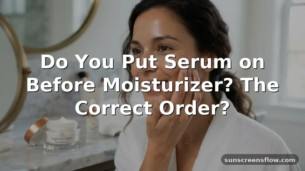 do you put serum on before moisturizer