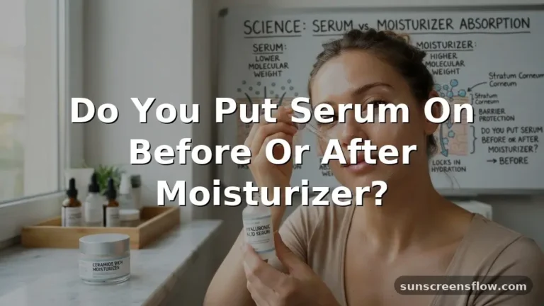 do you put serum on before or after moisturizer