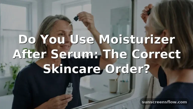 do you use moisturizer after serum