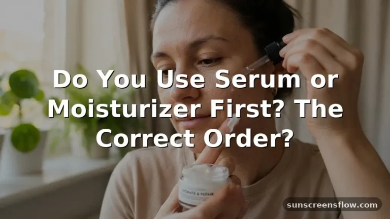 do you use serum or moisturizer first