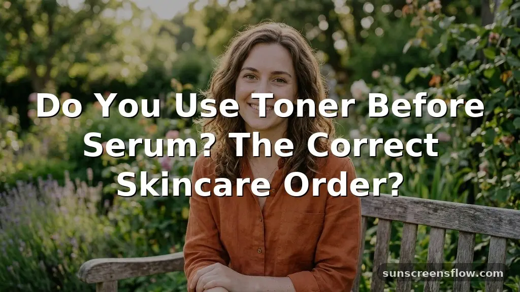 do you use toner before serum