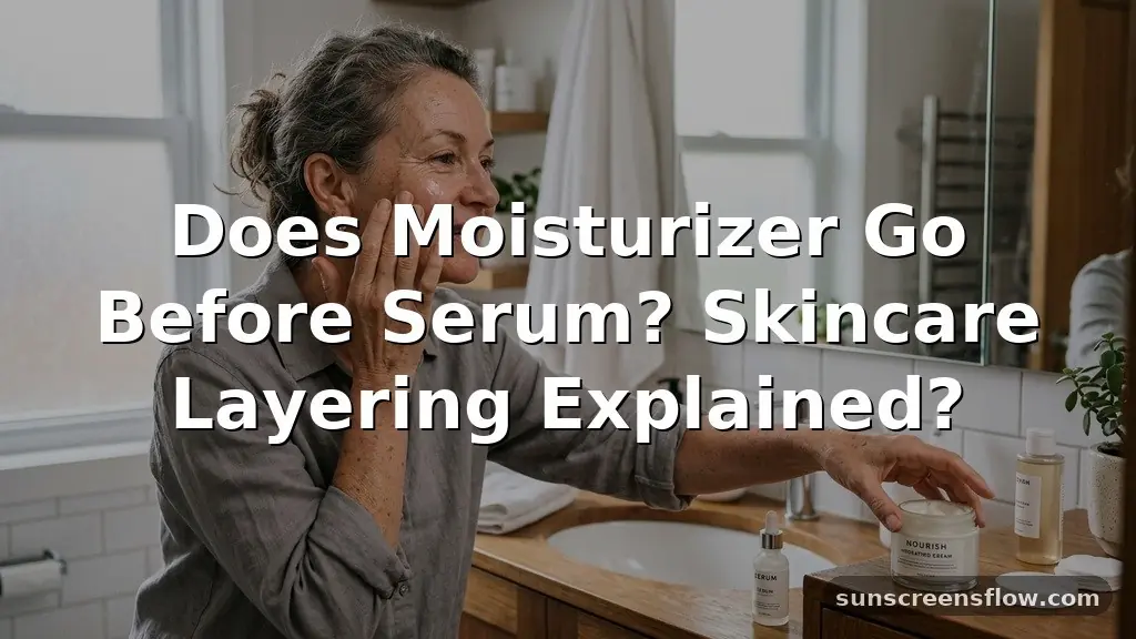 does moisturizer go before serum