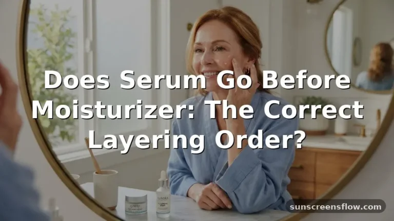 does serum go before moisturizer