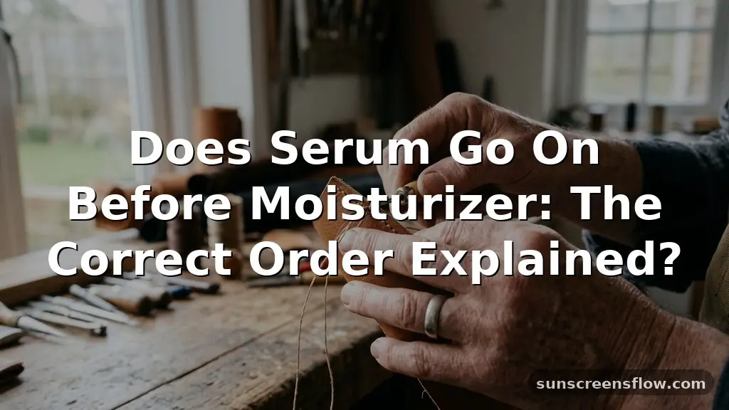 does serum go on before moisturizer