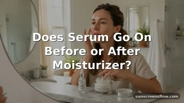 does serum go on before or after moisturizer
