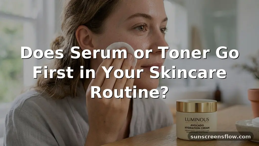 does serum or toner go first