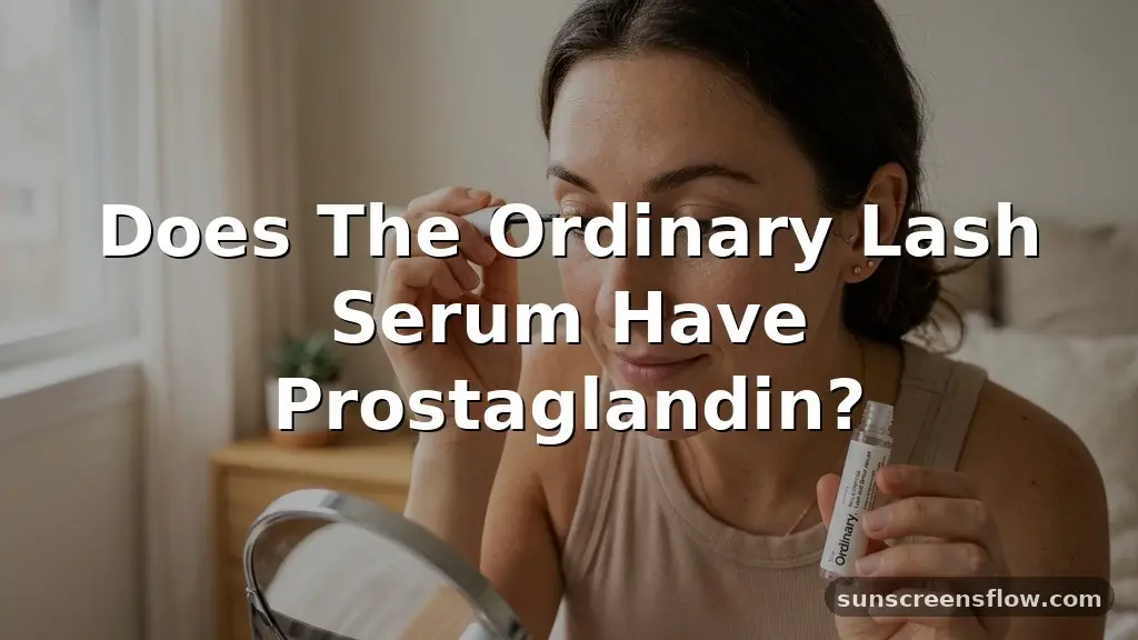 does the ordinary lash serum have prostaglandin