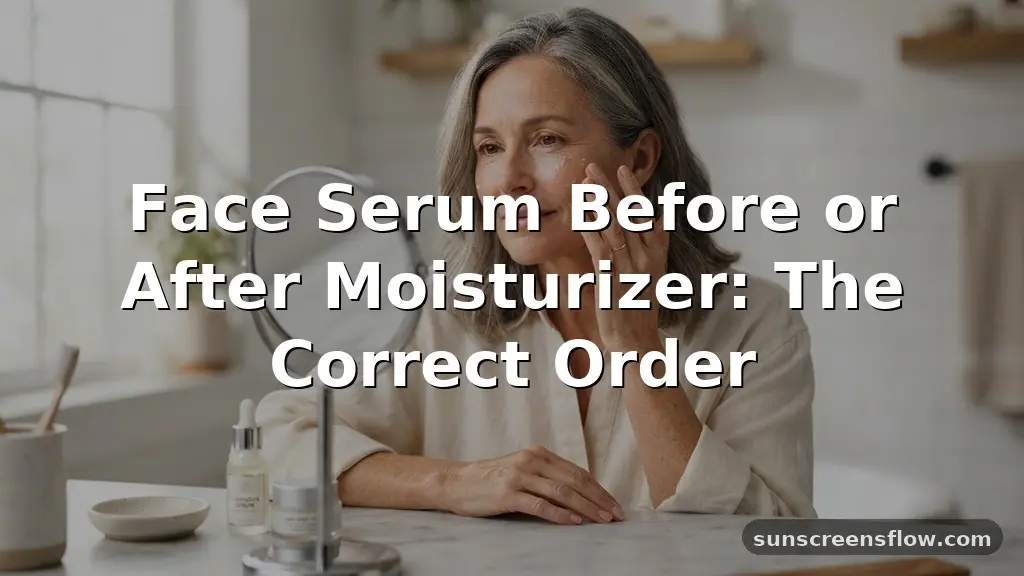 face serum before or after moisturizer