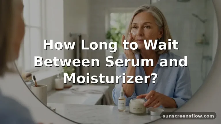 how long to wait between serum and moisturizer
