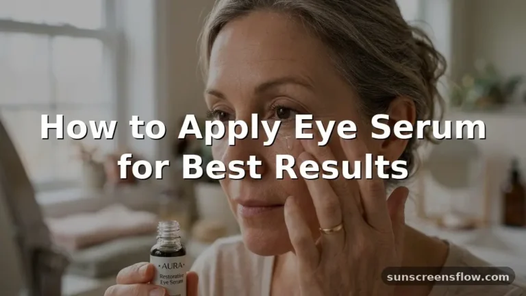 how to apply eye serum