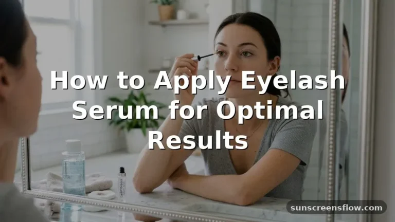 how to apply eyelash serum