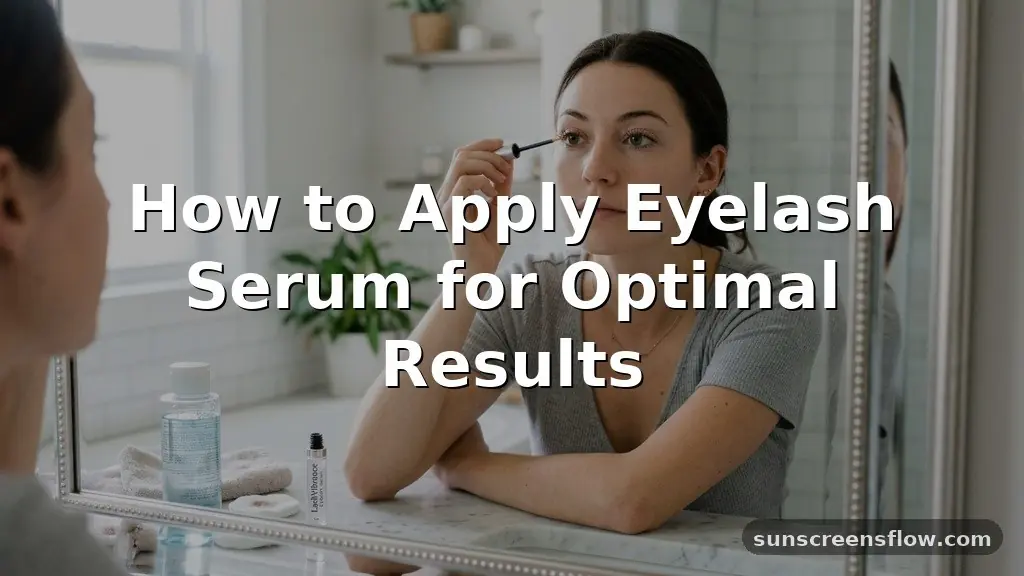 how to apply eyelash serum