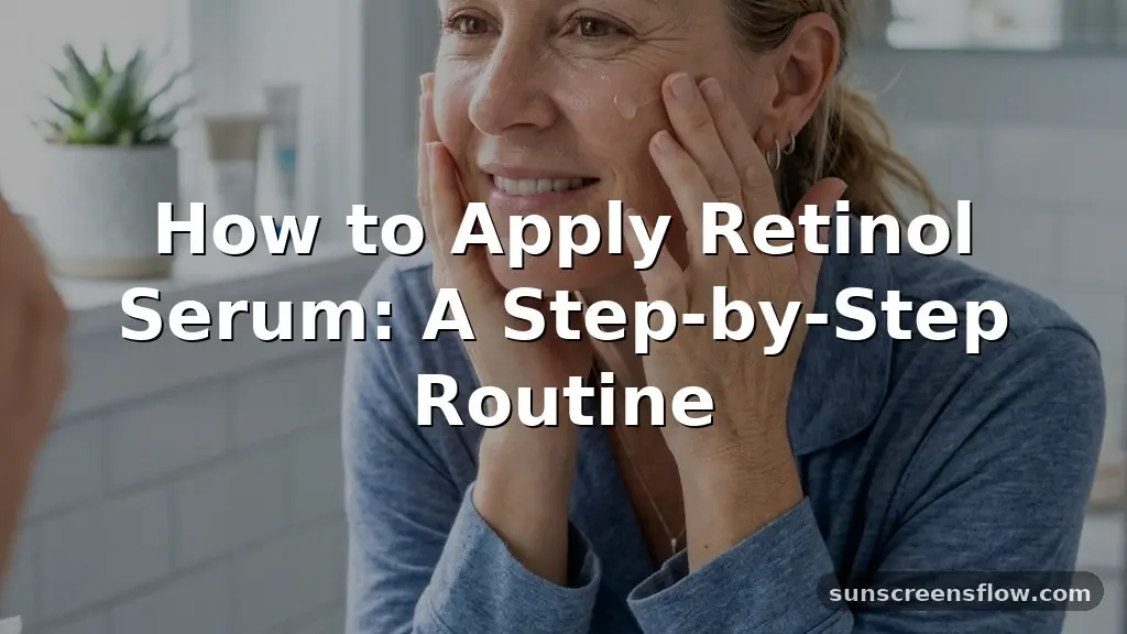 how to apply retinol serum