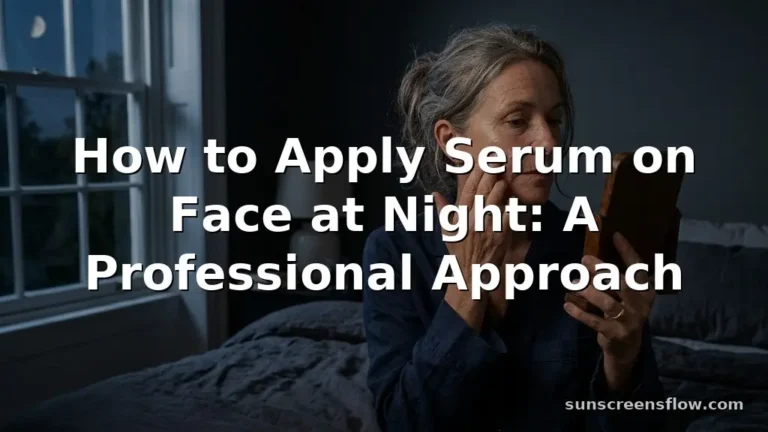 how to apply serum on face at night