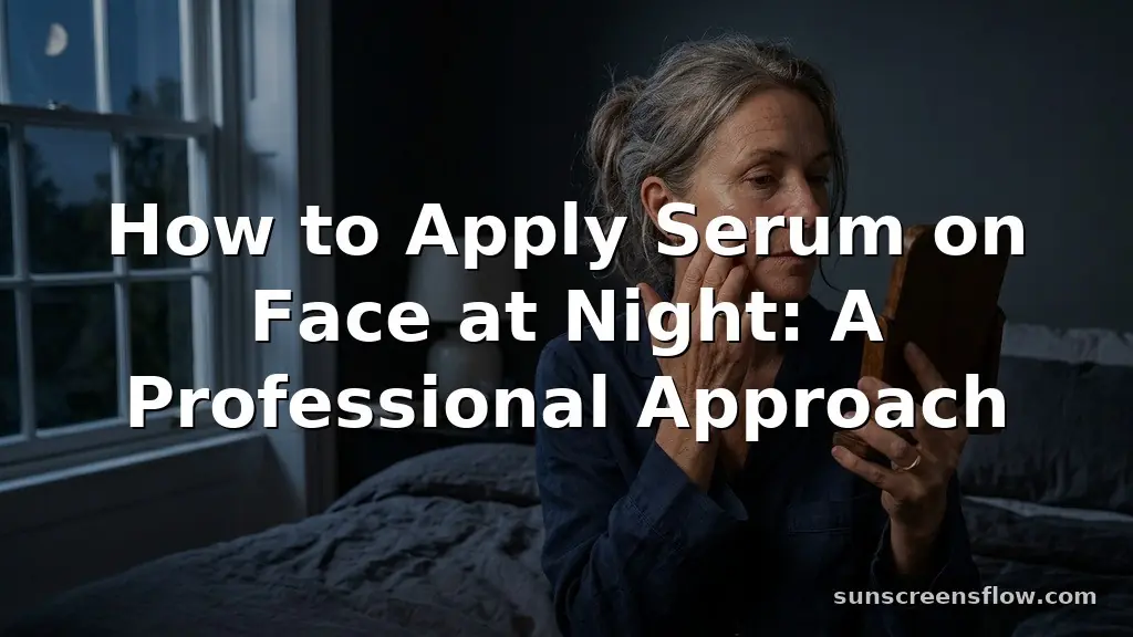 how to apply serum on face at night