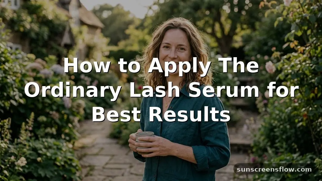 how to apply the ordinary lash serum