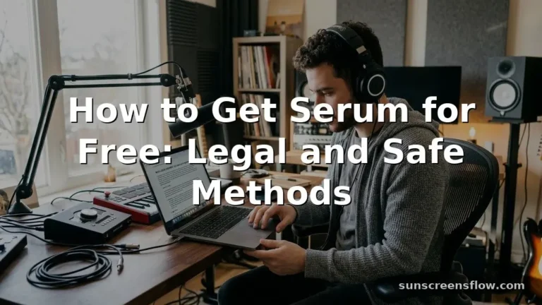 how to get serum for free