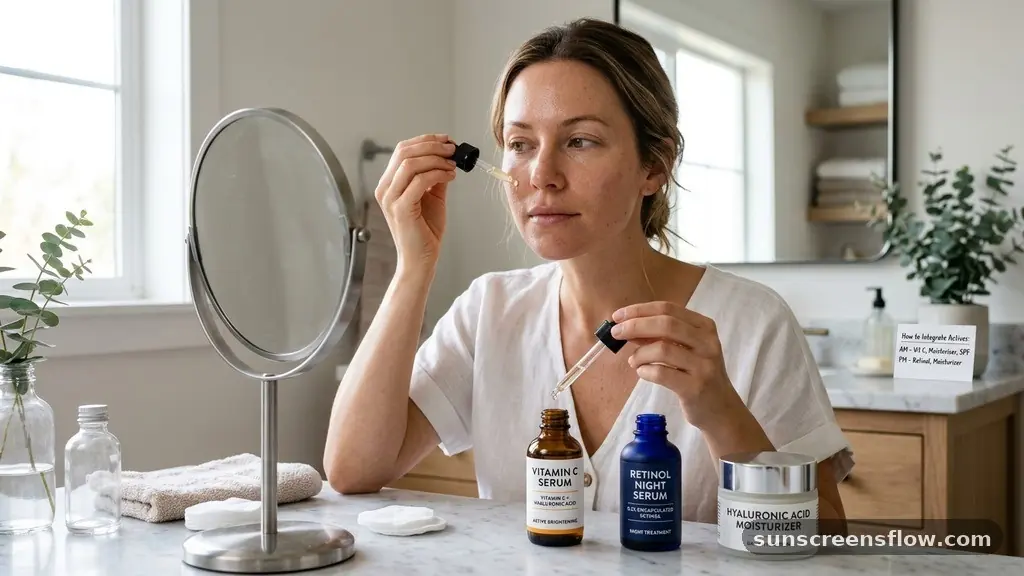 How to Integrate Actives Like Vitamin C and Retinol - serum or moisturizer first