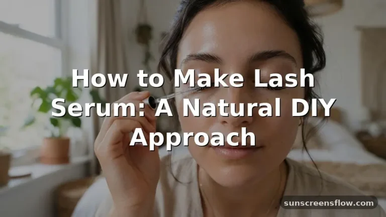 how to make lash serum