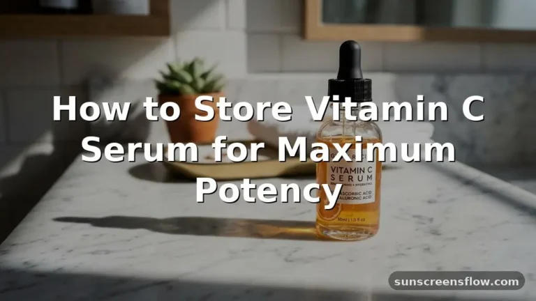 how to store vitamin c serum