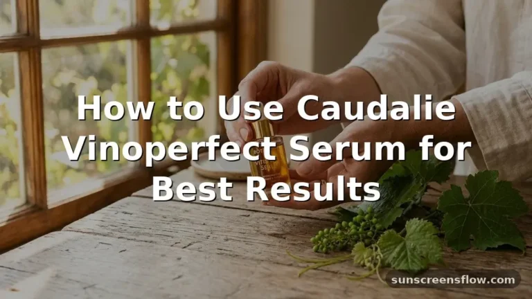 how to use caudalie vinoperfect serum