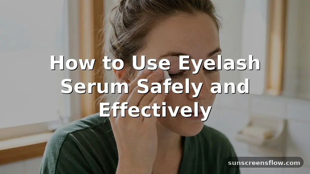 how to use eyelash serum