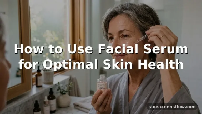 how to use facial serum