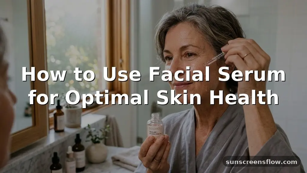 how to use facial serum