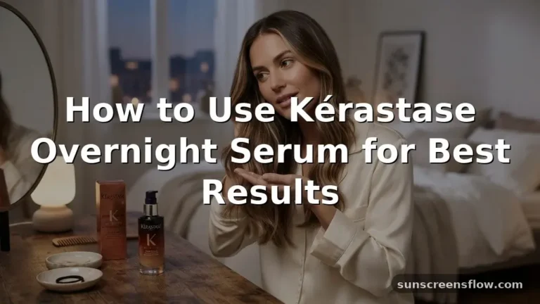 how to use kerastase overnight serum