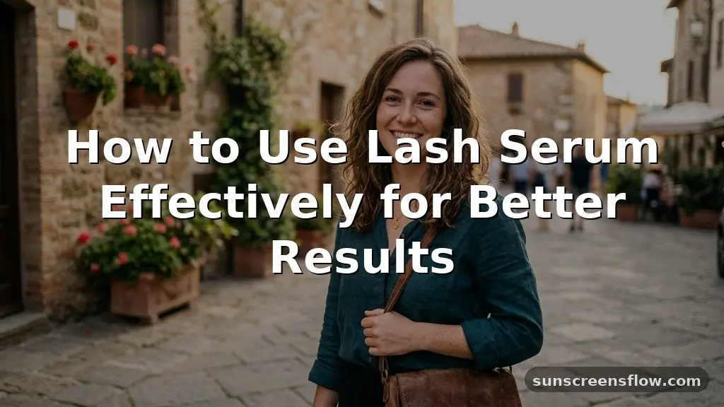 how to use lash serum