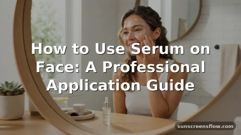 how to use serum on face
