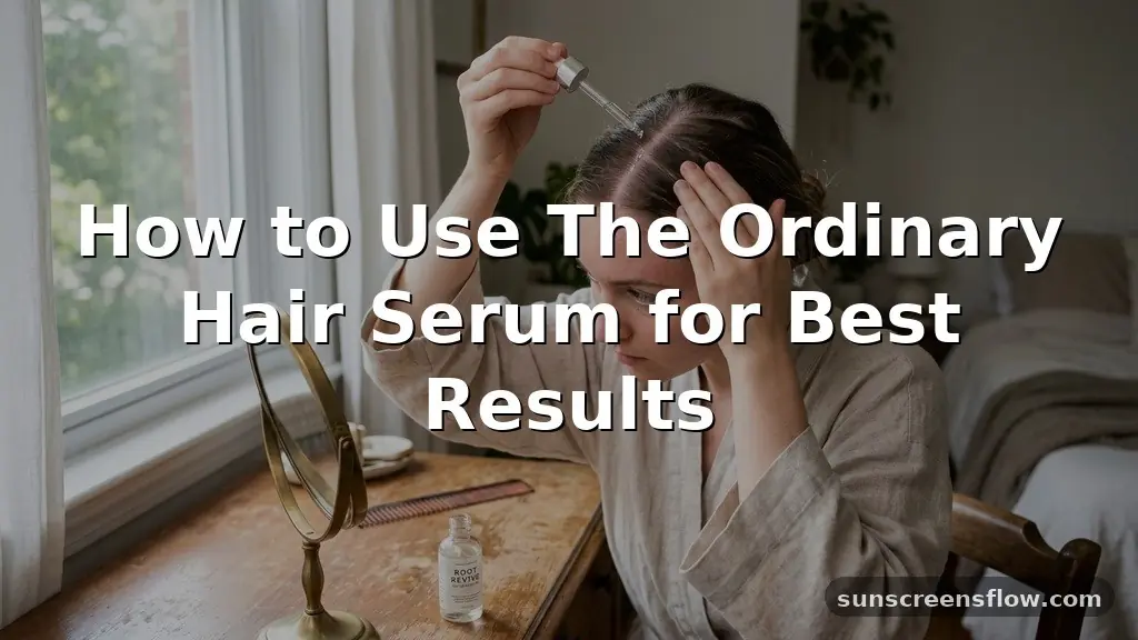 how to use the ordinary hair serum