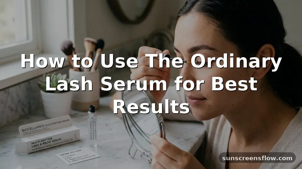 how to use the ordinary lash serum