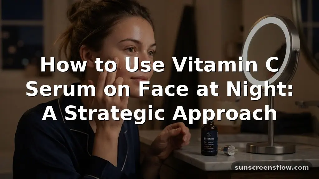 how to use vitamin c serum on face at night
