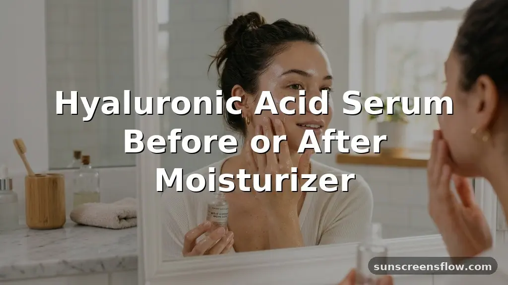 hyaluronic acid serum before or after moisturizer