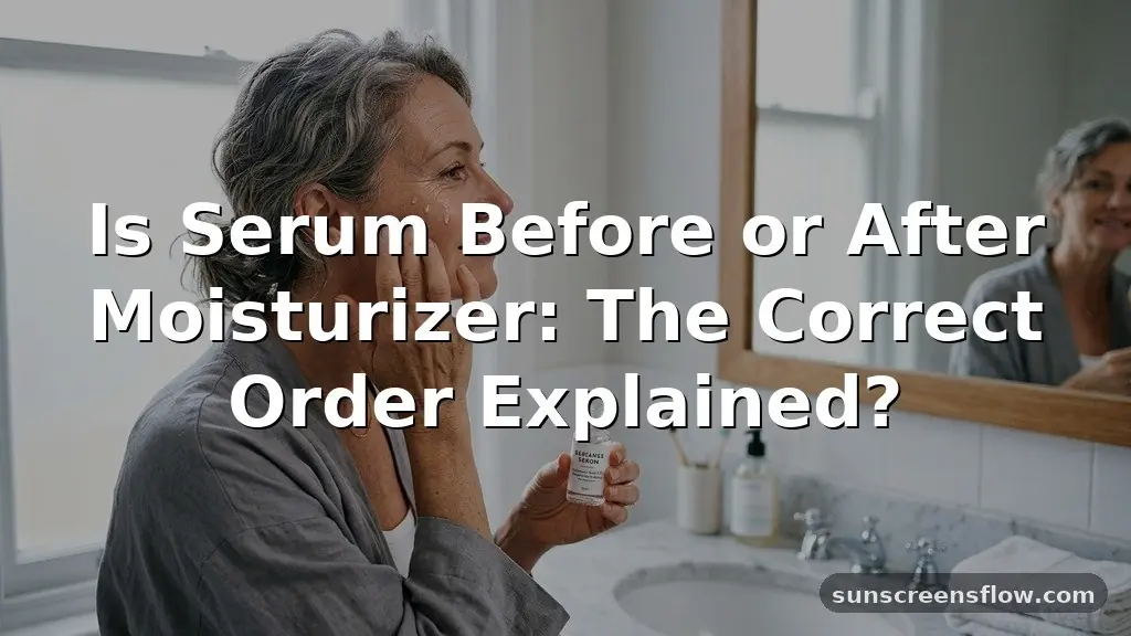is serum before or after moisturizer