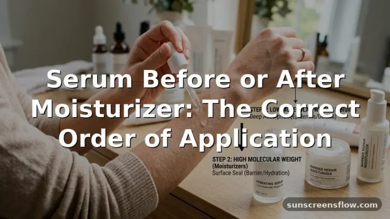 serum before or after moisturizer