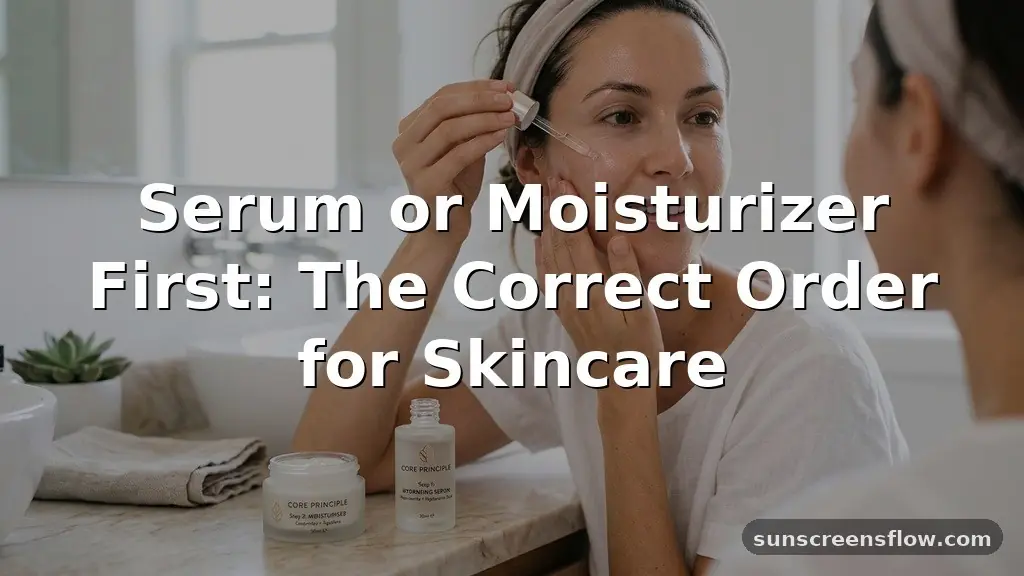 serum or moisturizer first