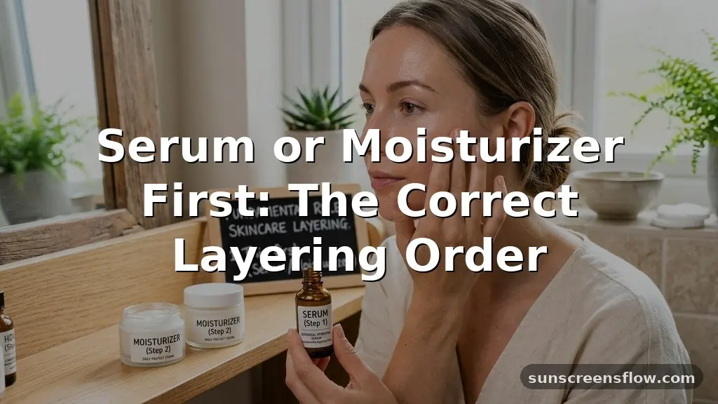 serum or moisturizer first