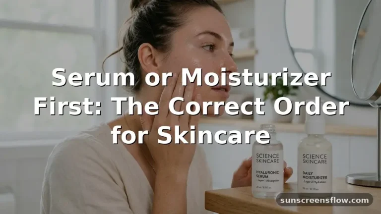 serum or moisturizer first