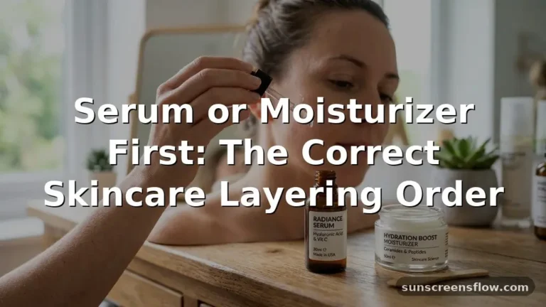 serum or moisturizer first